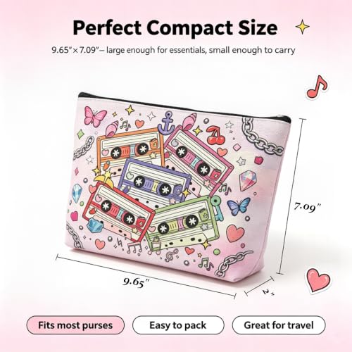 Korean Singer Group Makeup Bag, Cat Eyes Kpop Music Inspired Cosmetic Bags, Purse Gift for K-Pop Lovers (Style-01) - color: Style-01