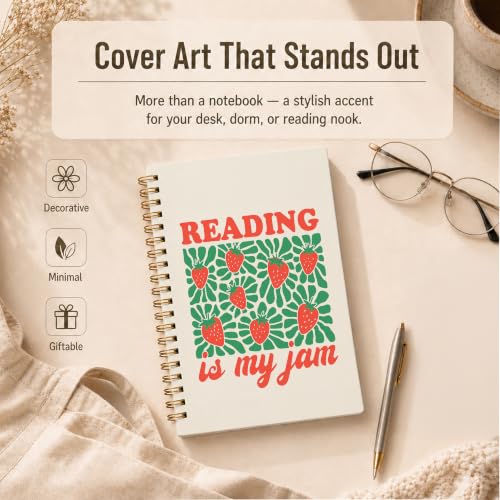 WDXIA Retro Reading Is My Jam Notebook 5.5x8.3 Inch - color: pattern-16
