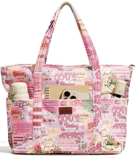 Miss Adola Large Aesthetic Corduroy Tote Bag for Women - color: Patchwork, size: Medium