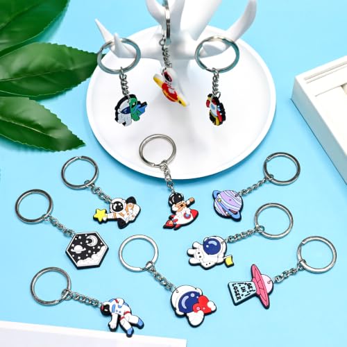 Cute Keychains Bulk, Keychain Charms Key Chain Trinkets Backpack Charms Accessories Keyring for Classroom Prizes - color: Astronaut-150pcs