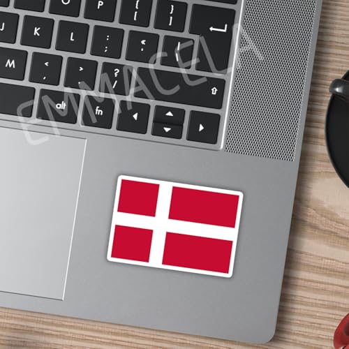 (3PCS) Denmark Flag stickers, Countries Flag Stickers - Waterproof Vinyl Decals For Laptops, Tumblers, Water Bottles, Books, Scrapbooks, Size 3 x 2 Inch - color: Denmark