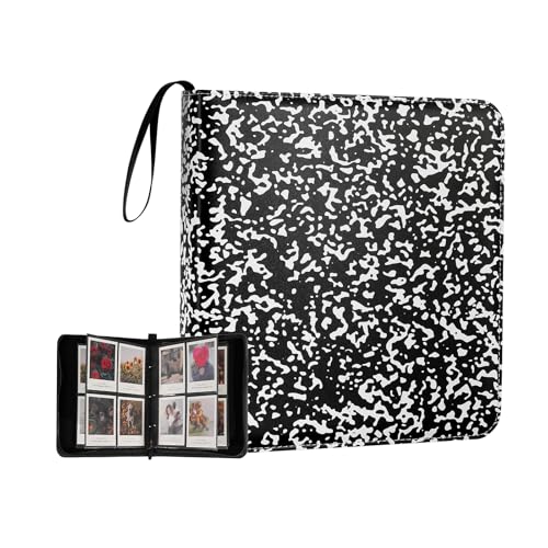Large Polaroid Photo Album Binder, 240 Pockets. Speckles - color: Black White Speckles