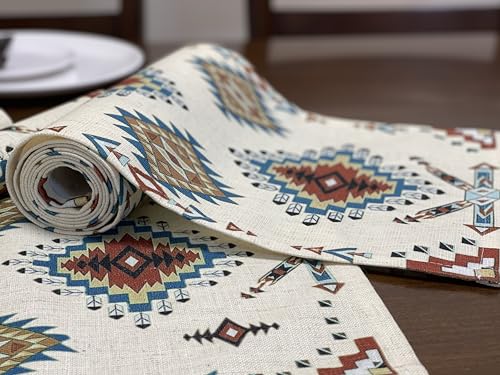 Aztec Southwest Geometric Table Runner 70x13 Inches - color: Aztec01