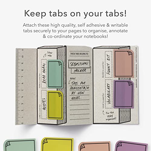 IF Bookaroo Sticky Tabs - Pastels,White