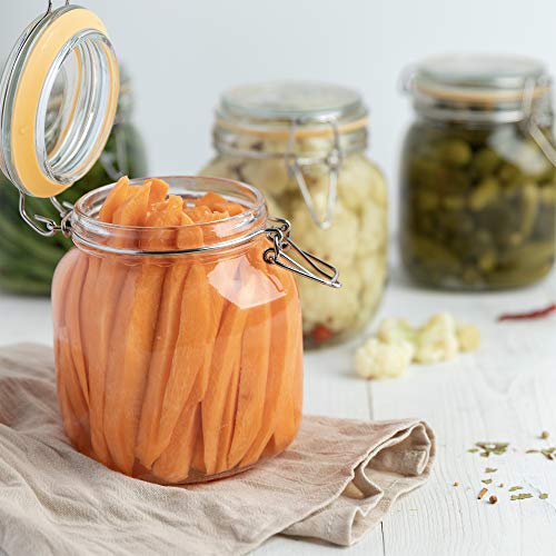 Glass Jar with Airtight Lid 32 oz - size: 32 oz