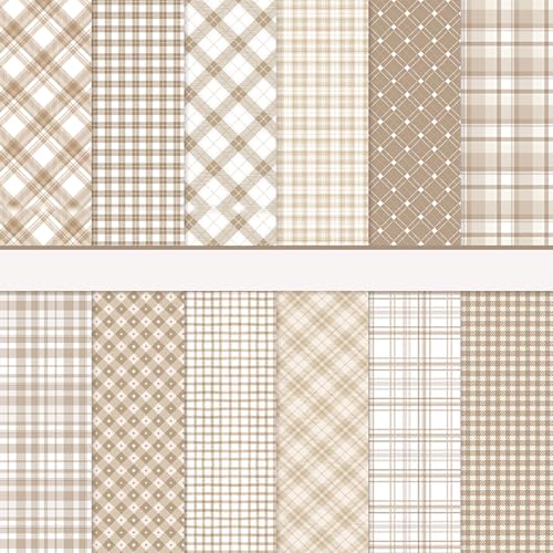 36 Sheets Scrapbook Paper 12x12 In Plaid Patterned Paper (Brown) - color: Brown