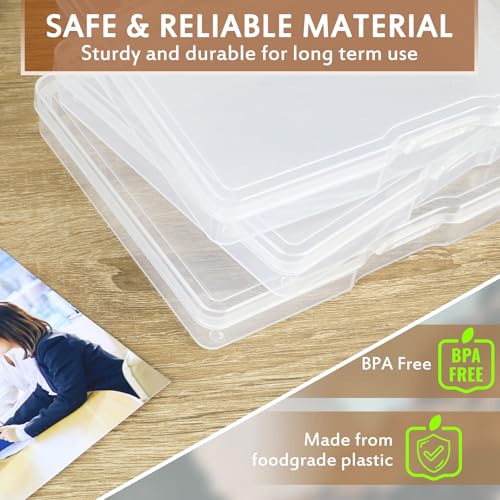 Photo Storage Box 5 x 7 Inches, 18 Inner Extra Large Photo Organizer With Dividers, Acid-Free Photo Storage Containers, Craft Storage Box for Protect Photos, Crafts, Seed, Stamps - color: Black+Clear
