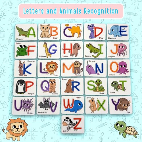 Alphabet Flash Cards for Kids Ages 3-8 – Number and Letter Flash Cards – Montessori Alphabet Puzzle & Matching Game – Letter Recognition for Kindergarten & Preschool Learning
