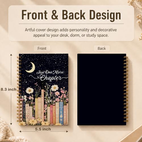 WDXIA Night Floral Books Spiral Notebook 5.5x8.3 Inch - color: pattern-12