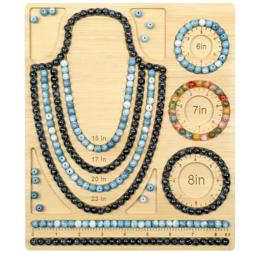 Petoysoso Bead Boards for Jewelry Making, Bamboo Beading Tray Design Mat for Necklace & Bracelet,Jewelry Making Supplies,Beading Supplies - size: Necklace & Bracelet-M5