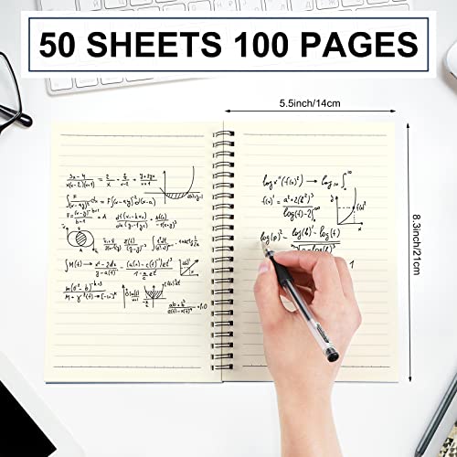 Yahenda 54 Pcs Spiral Notebooks, 1 Subject, Wide Ruled, Deep Blue - color: Deep Blue