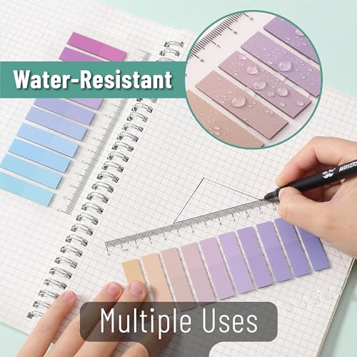 Mr. Pen- Colorful Sticky Tabs, 1600 pcs, Translucent Page Markers - color: Pastel, size: 1600 Pcs