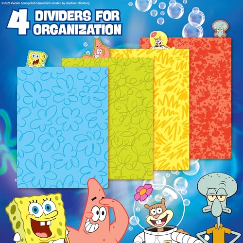 Horizon Group USA Tab Journal with 5 Dividers, SpongeBob SquarePants - color: Spongebob Squarepants
