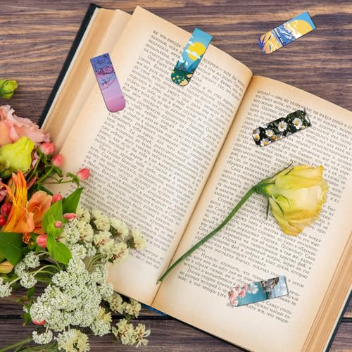 105 Pcs Magnetic Bookmarks for Kids, Scenery Bookmarks for Student - color: Scenery