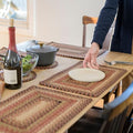 Homespice Gingerbread Jute Braided Placemats, Rect 13x19 Set of 4 - color: Gingerbread