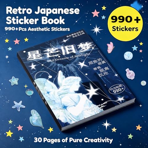 Tmtains Japanese Sticker Book, Manga Style, Deep Blue, 800+ Pcs - color: C-deep Blue