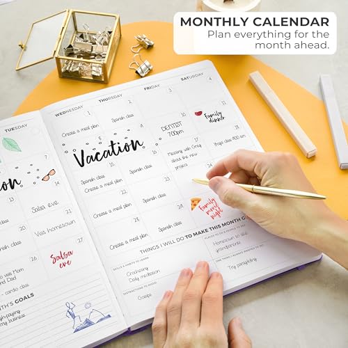 Clever Fox Planner PRO Light, Undated Weekly Planner, 8.5x11, Purple - color: Purple (Undated), size: A4 (8.5" x 11") Light Version