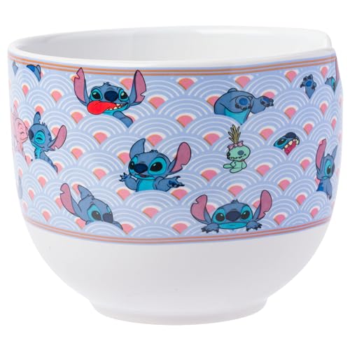Silver Buffalo Lilo and Stitch Scrump, Ramen Bowl with Chopsticks, 20oz - color: Lilo and Stitch Scrump, size: 20 Ounces (With Spoon)