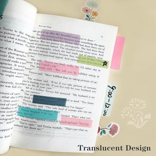 ELII 900 PCS Book Tabs 2 Inch Sticky Index Tabs, Colored Page Markers - color: Blossom, size: 900