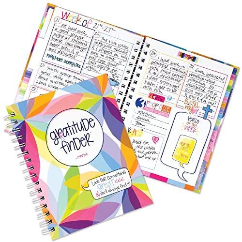 Faith-Based Gratitude Journal With Scripture Verses & Inspirational Quotes, 52 Week Non-Dated Daily Inspirational Journal for Women, Teens & Girls, 170 Hand-Illustrated Stickers Included - color: Abundant Joy Gratitude Finder Journal