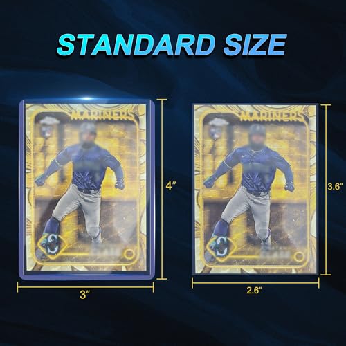 1000 Card Sleeves Hard Plastic, 3"X4"Card Protectors, Baseball Card Sleeves - size: 500 Hard+500 Soft Sleeves