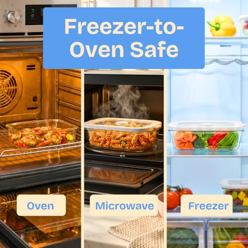 Non-Toxic Glass Food Containers with Lids, 4-Pack, 35 oz, Airtight, Gray - color: Gray, size: 35 Oz