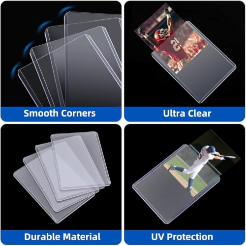 200 Card Sleeves Hard Plastic, Arjiekwei 3"X 4" Trading Card Holder, 35PT