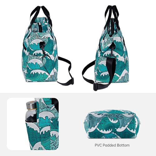Crossbody Shoulder Bag for Women - Water Resistant Casual Handbag Purse with Multiple Pockets, Adjustable Strap - color: Tide Blue
