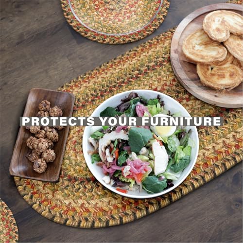 Homespice Kingston Jute Braided Placemats, Rect 13x19 Set of 6 - color: Kingston