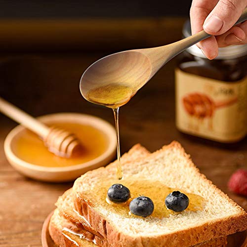 AOOSY 9In Wooden Spoons,6 Pcs Korean Wooden Spoon for Eeating - color: 6 Pcs Yellow Japanese Natural Wooden Spoon