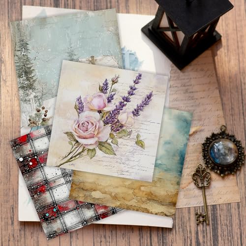 PARTH IMPEX 192 Sheets Scrapbook Paper 6x6 Single-Side - 160gsm Thick