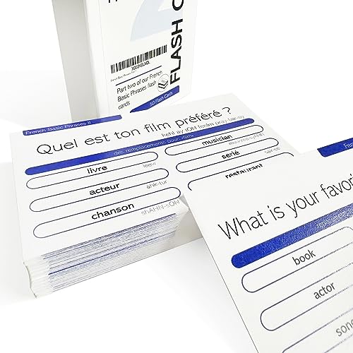 Pat's Flash Cards 50 French Basic Phrases Flash Cards Part II - style: Basic Phrases II