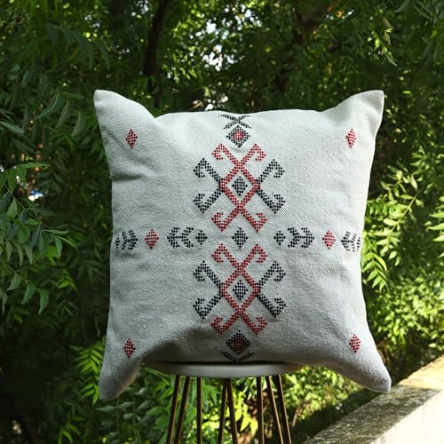 Trade Star Designer Throw Sabra Kilim Pillow Cover 100% Cotton Pillow Cover Beautiful Handcrafted Sofa Throw Pillow Case Farmhouse Cushion Cover for Home Fall Decor (Pattern- 4) - color: Pattern- 16