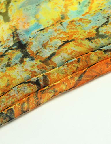 PANTONIGHT Long Chiffon Sheer Scarf Gradient Shaded Colors Lightweight Scarf For Womens - color: Col 750