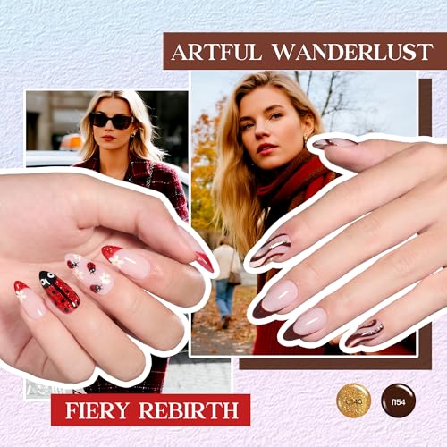 Beetles 50 Colors Gel Liner Nail Polish Set French Tip Nail Art Polish - color: B-Art Painted