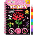 FUNNYB&G Foil Art Craft Kit for Kids, Sparkly Birthday Gift Toy for Girls - style: Flower