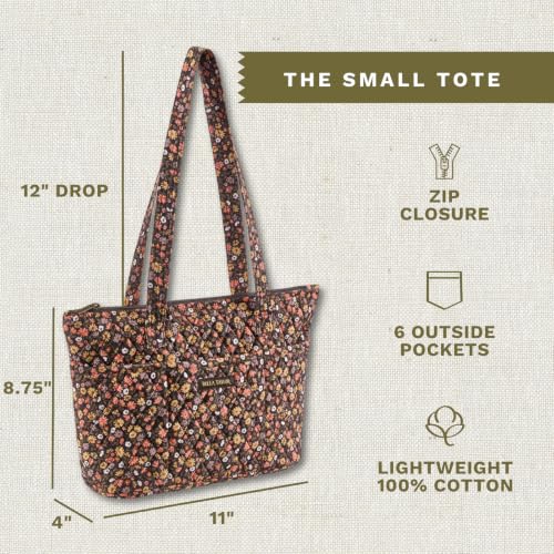 Bella Taylor Small Tote, Quilted Shoulder Bag for Women - color: Twilight Garden