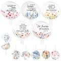 R HORSE 50Pcs Spanish Christian Fans Bulk Wildflower Folding Handheld Fan - color: Spanish Wildflower