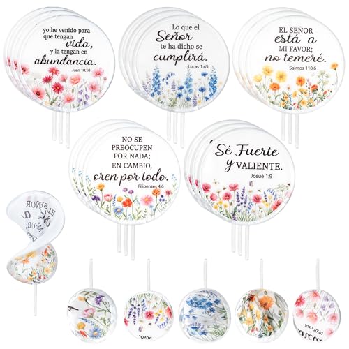 R HORSE 50Pcs Spanish Christian Fans Bulk Wildflower Folding Handheld Fan - color: Spanish Wildflower