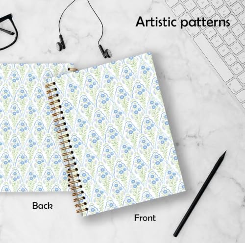 Qykwz Grandmillennial Mughal Floral Spiral Notebook 5.5x8.3 - color: Color_O
