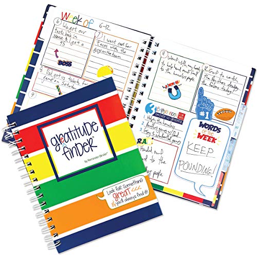 Denise Albright Gratitude Finder® 52 Week Non-Dated Journal for Boys with 177 Totally Cool Hand-Illustrated Stickers (Navy Polo) - color: Navy Polo Gratitude Finder Journal