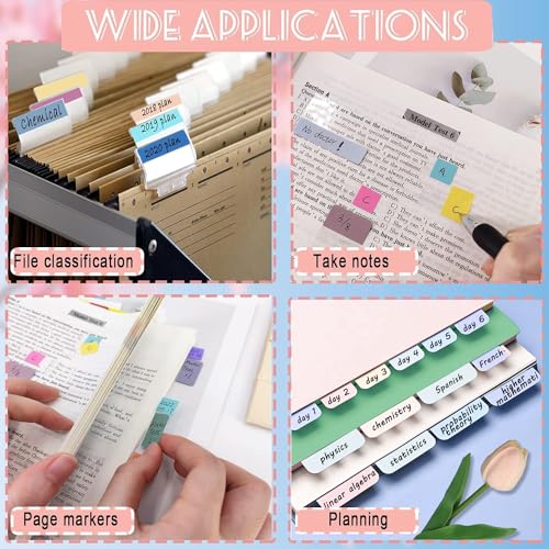 Potanro 360Pcs Sticky Book Tabs,Colorful Book Index Tabs for Notebook - style: Sticky note D