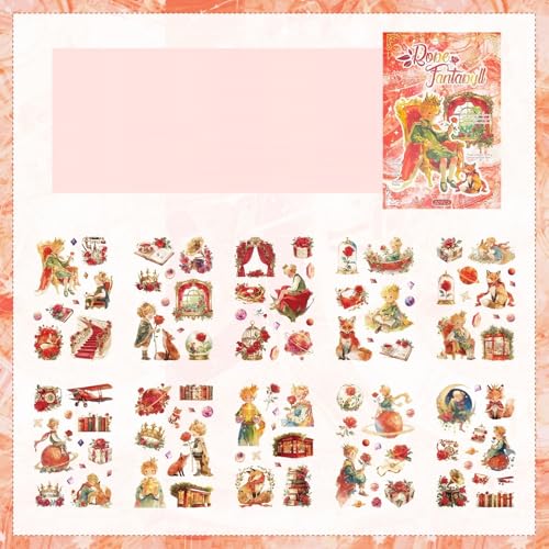 TIAMECH Rose Fantasy Prince Ripples Stickers Book - color: Rose Fantasy