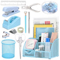 13-in-1 Office Desk Organizer Set for Back to School Supplies Accessories - color: Blue