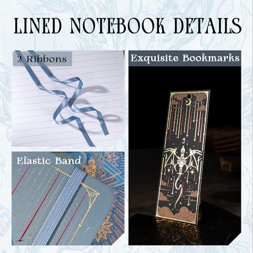 TIEFOSSI A5 Lined Journal for Women & Men, 100 GSM Thick Paper - color: Light Blue, size: Lined