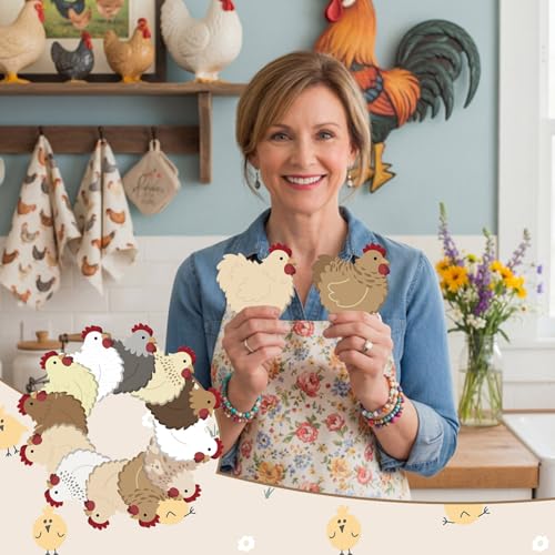 Yinder 24 Pads Chicken Sticky Notes Kawaii Self Adhesive Memo Pads Bulk - color: Multicolor, size: Chicken