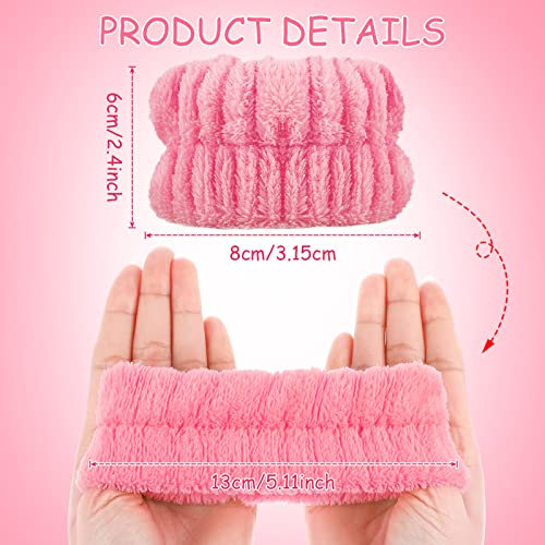 Chuangdi 4 Pairs Wrist Bands for Washing Face Microfiber,Vivid Colors - color: Vivid Colors