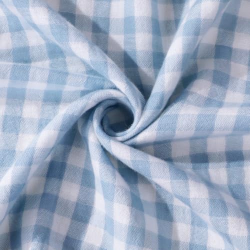 Handkerchiefs for Women, Soft Muslin Cotton Womens Handkerchiefs - color: Checked - 4pcs