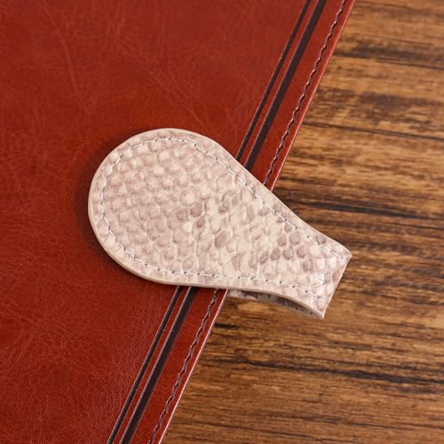 3PCS Vintage Magnetic Leather Bookmark, Leather Magnetic Bookmarks for Women, Magnetic PU Bookmarks Clip Book Accessories, Snakeskin Pattern - style: Snakeskin