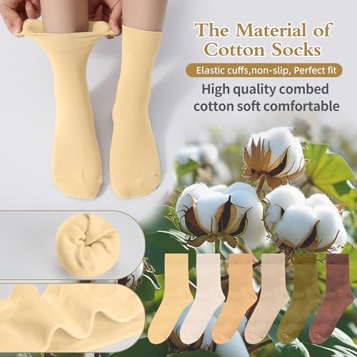 Corlap Women's Thin Above Ankle Socks-6Pairs Cotton Bootie Dress Crew Socks - color: 6 Pairs Mix Colors, size: 6-9